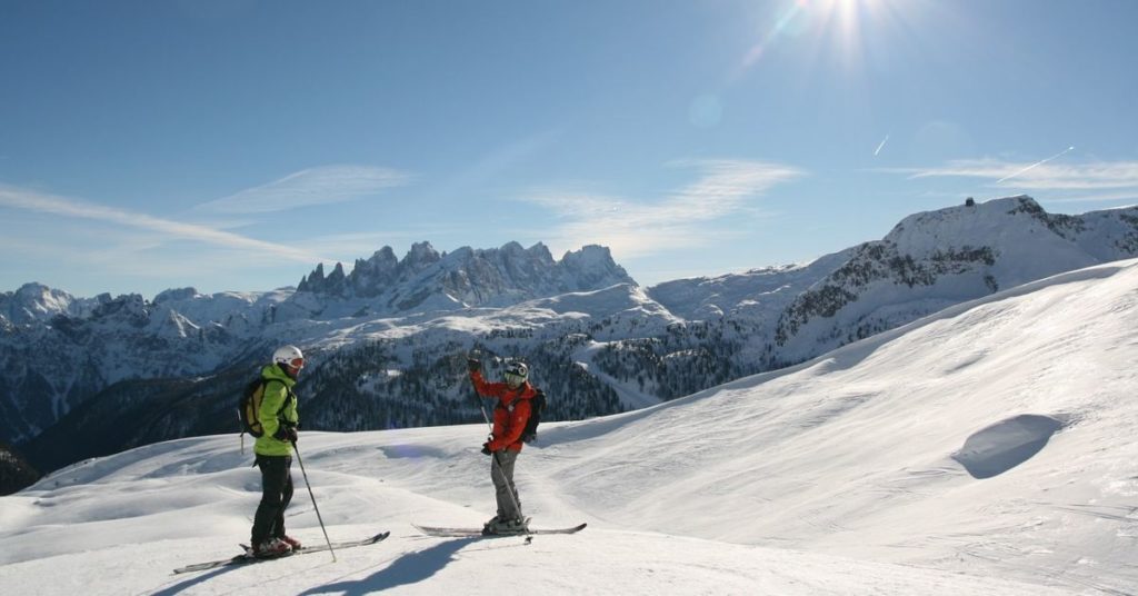skiing in italy in winter